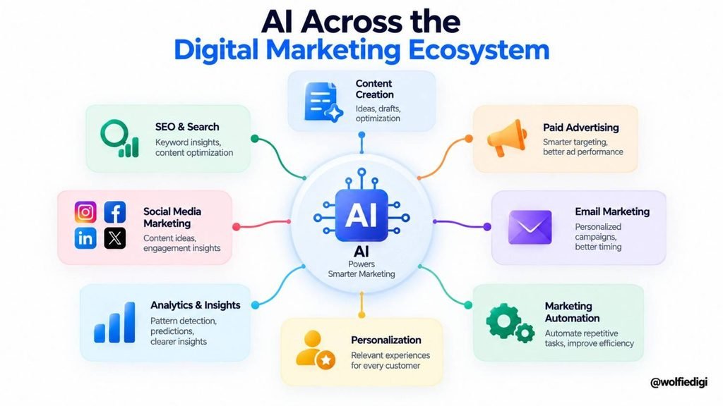 The Role of Artificial Intelligence in Digital Marketing: Uses, Examples & Tools 2 AI Across the Digital Marketing Ecosystem