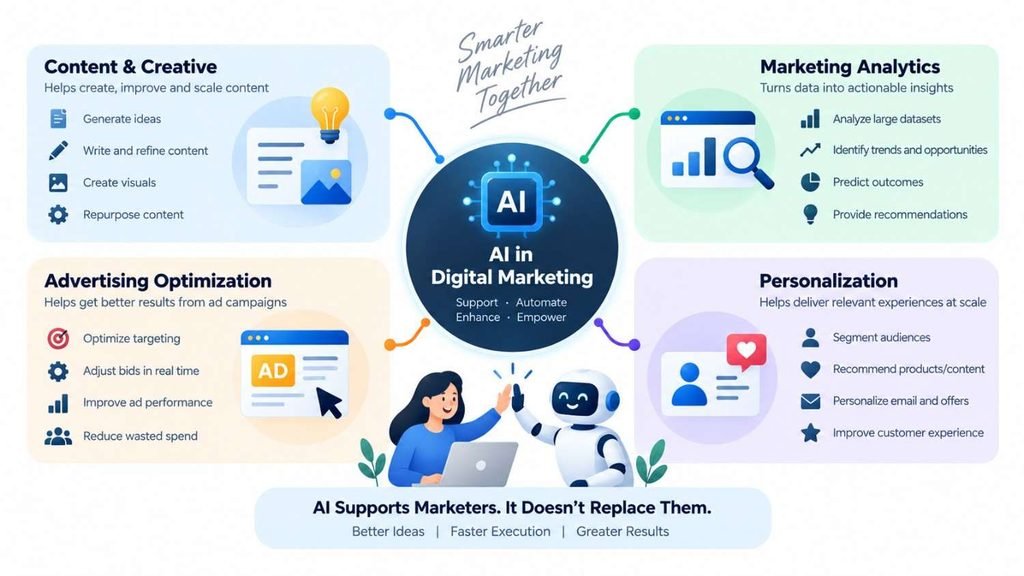 AI supporting digital marketing functions]
