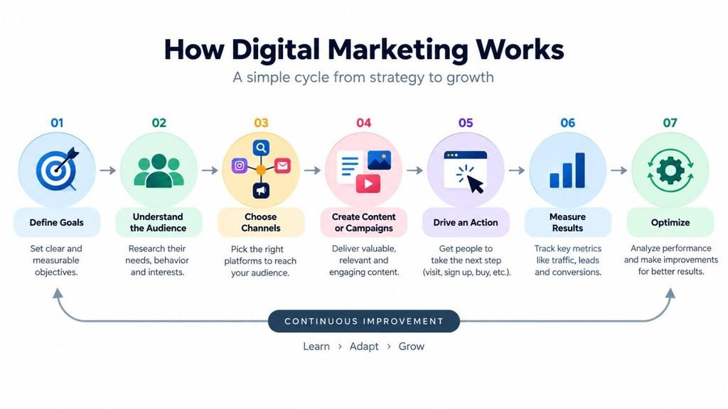 how does digital marketing work