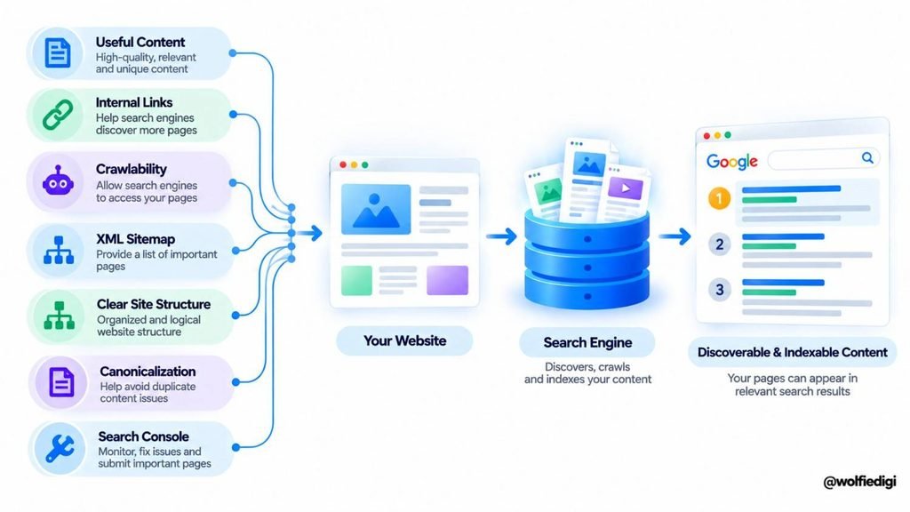How Search Engines Work: Crawling, Indexing & Ranking 4 SEO foundations that help search engines discover and index website content