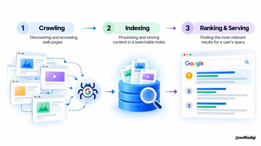 How Search Engines Work: Crawling, Indexing & Ranking 3 seo ranking