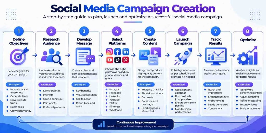 social media campaign creation process