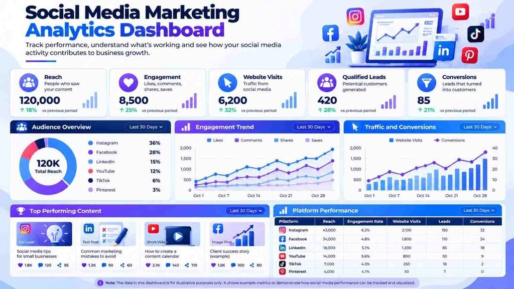 social media marketing analytics dashboard